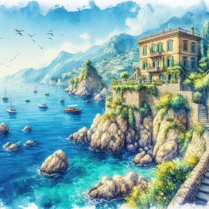 PDF Italy Europe Counted Cross Stitch Pattern, City Landscape Instant Download Digital format