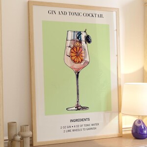 Cartel de cóctel con impresión de carrito de bar, letrero de bebida exclusiva para fiesta de bodas, letrero de pared moderno, minimalista, elegante, sofisticado, retro, amante del gin tonic