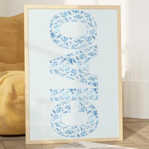 Ciao! Print Typography Poster Trendy Wall Art Retro Poster Blue Art Gallery Wall Art Printable Art Digital Download