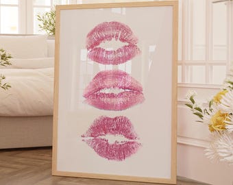 Leopard Wall Art Pink and Leopard Print Preppy Coquette Girly Above Bed Bedroom Wall Decor Aesthetic Trendy Cheetah Print Instant Download