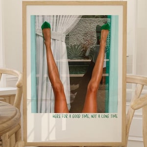 Modny Dobry Czas Drukuj Retro Plakat Modny Wydruk Ścienny Zielone Modne Plakaty Bar Wózek Tutaj Na Dobry Czas Nie Długo Cytat Sztuka Sypialni