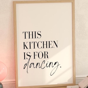 Kitchen Disco Art Print Kitchen Wall Art for Kitchen Colourful Kitchen Print Retro Art Print Graphic Art Print Kitchen Is For Dancing Gift