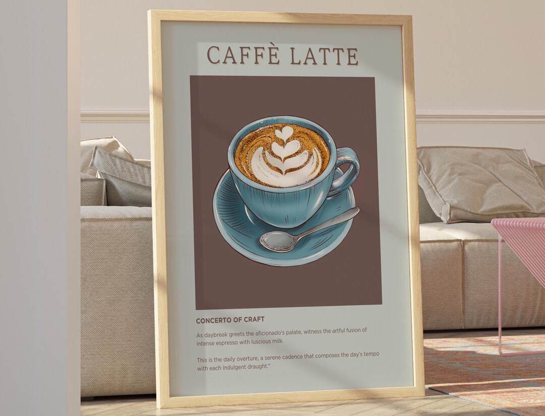 Printable Kitchen Wall Art Modern Coffee Poster Print Moka Espresso ...
