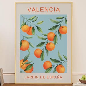 Oranges Valencia Spain Print Digital Art Download Orange Fruit Market Wall Art Orange Kitchen Art Print Cute Trendy Wall Kitchen Art Citrus