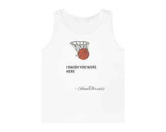 funny basketball meme, swish Unisex Heavy Cotton Tank Top