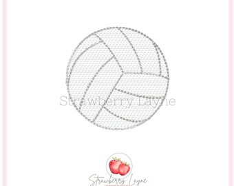 Volleyball Mini Embroidery Design – Volleyball Sketch – Sports Embroidery File – Machine Embroidery Digital Download