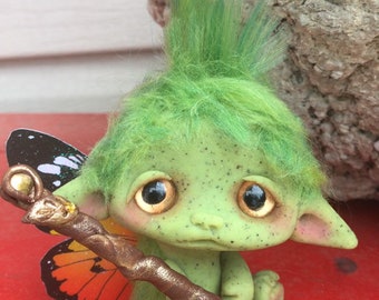 Goblin Scout Faerie Trollfling troll “Twig” by Amber Matthies
