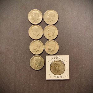 Lot of 8~ 1971 D Kennedy Half Dollars~ Errors
