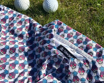 Pineapple Skull Golf Polo