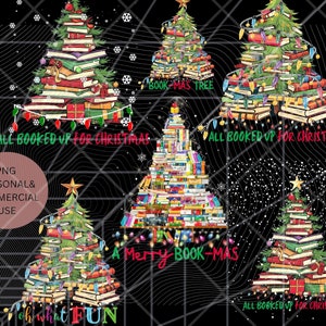 Christmas Book Tree Png, Christmas Gift, Book Lovers Png, Bookworm Christmas Png, Gift For Teachers, School Christmas, Xmas Design Png, gift