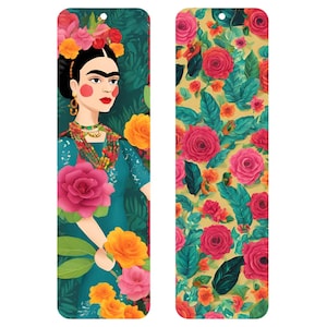 Frida Bookmark Set, Floral Bookmark Set