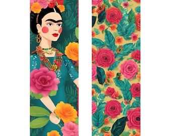 Frida Bookmark Set, Floral Bookmark Set