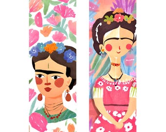 Frida Bookmark Set, Floral Bookmark Set