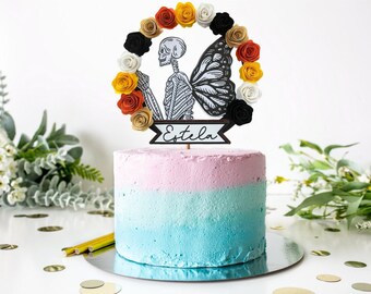 Skeleton Butterfly Cake Topper