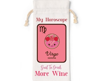 Horoscope wine Bag/ Pan Dulce Wine bag