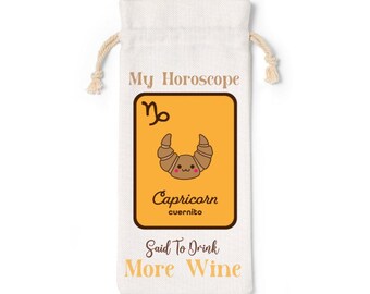 Horoscope Wine Bag/ Pan Dulce wine bag