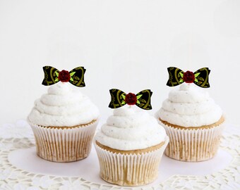 Mariachi bow cupcake toppers