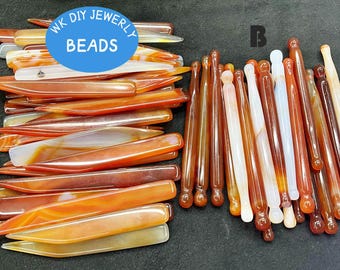 Genuine Agate Chalcedony  Stone Healing Crystal Massage Wand Rose Quartz Jade rollers tiger eye Amethyst  Aventurine message tool  Bar Slab