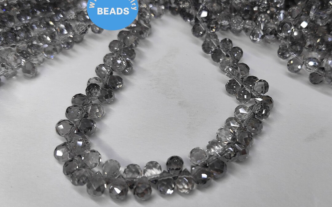 Dark Grey AUREA Crystals Pear Drop - Fancy Stones Crystals - Faceted ...