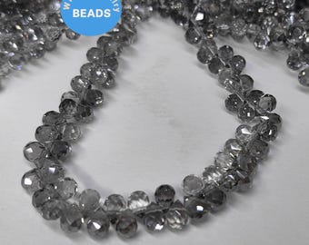 DarK Grey AUREA Crystals  Pear Drop - Fancy Stones Crystals - faceted  Pear Teardrop Crystal Rhinestones Earrings Jewelry Making