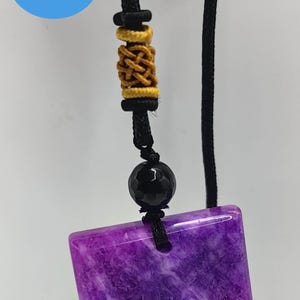 Purple  Atlantisite Stichtite Beads  Round Disc Flat Pendant Sugilite Cherry  stone rectangle necklace For Jewelry gift 1pcs