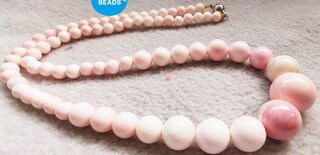 Avalaya Collana Girocollo Con Perle Di Vetro Rosa Chiaro E Fiori Di Conchiglia, Lunghezza 48 Cm, Chiusura Bottone, Stile Bohemme E Romantico