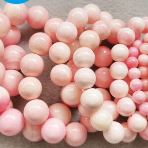 High Quality Genuine Pink Queen Conch Bracelet  Round Pears 6mm 8mm 10mm  12mm 14mm 16mm  jewelry  bracelet for gift
