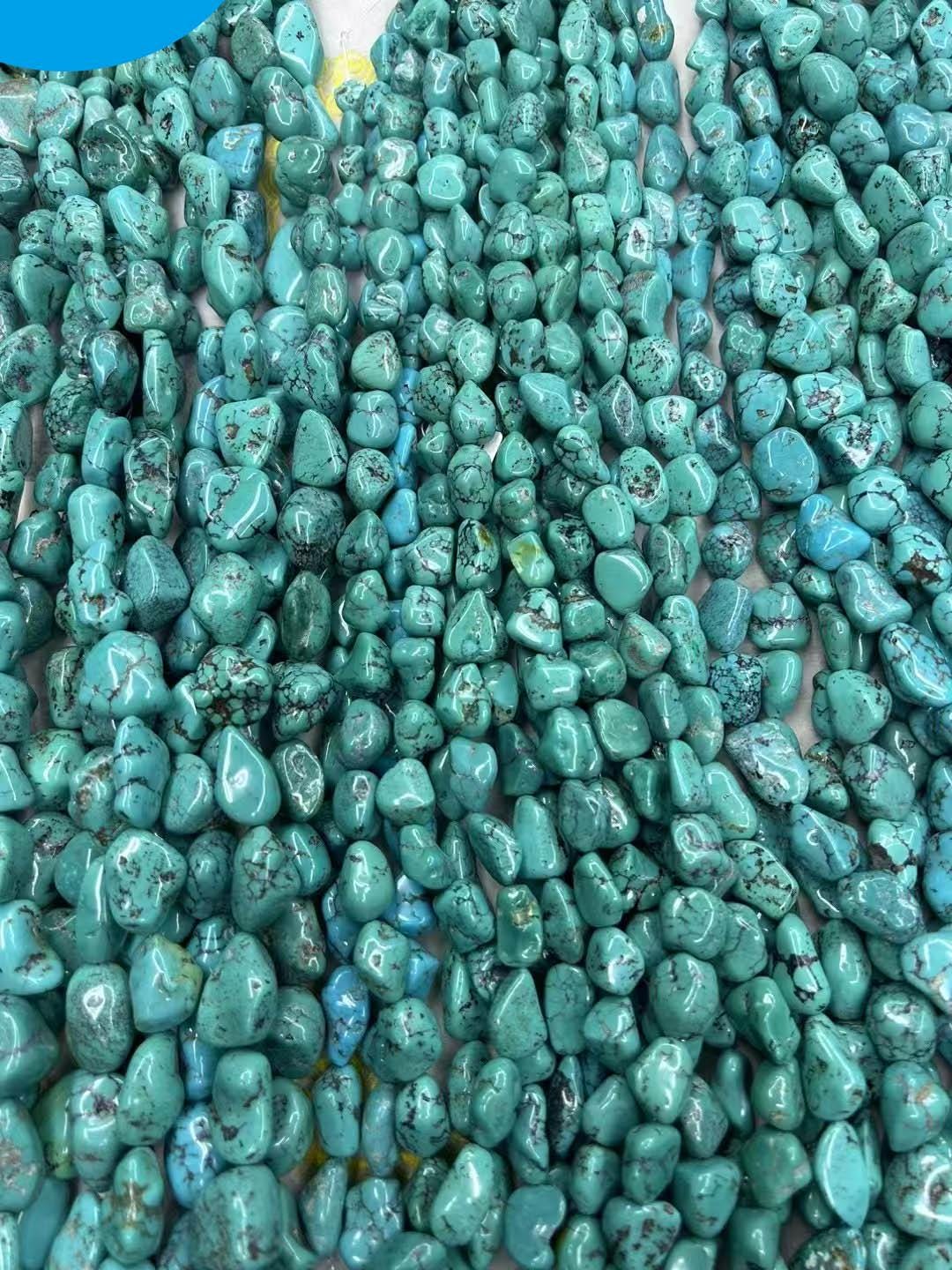 Blue Turquoise Freeform Raw Nugget Freeform 12-18mm 15.5