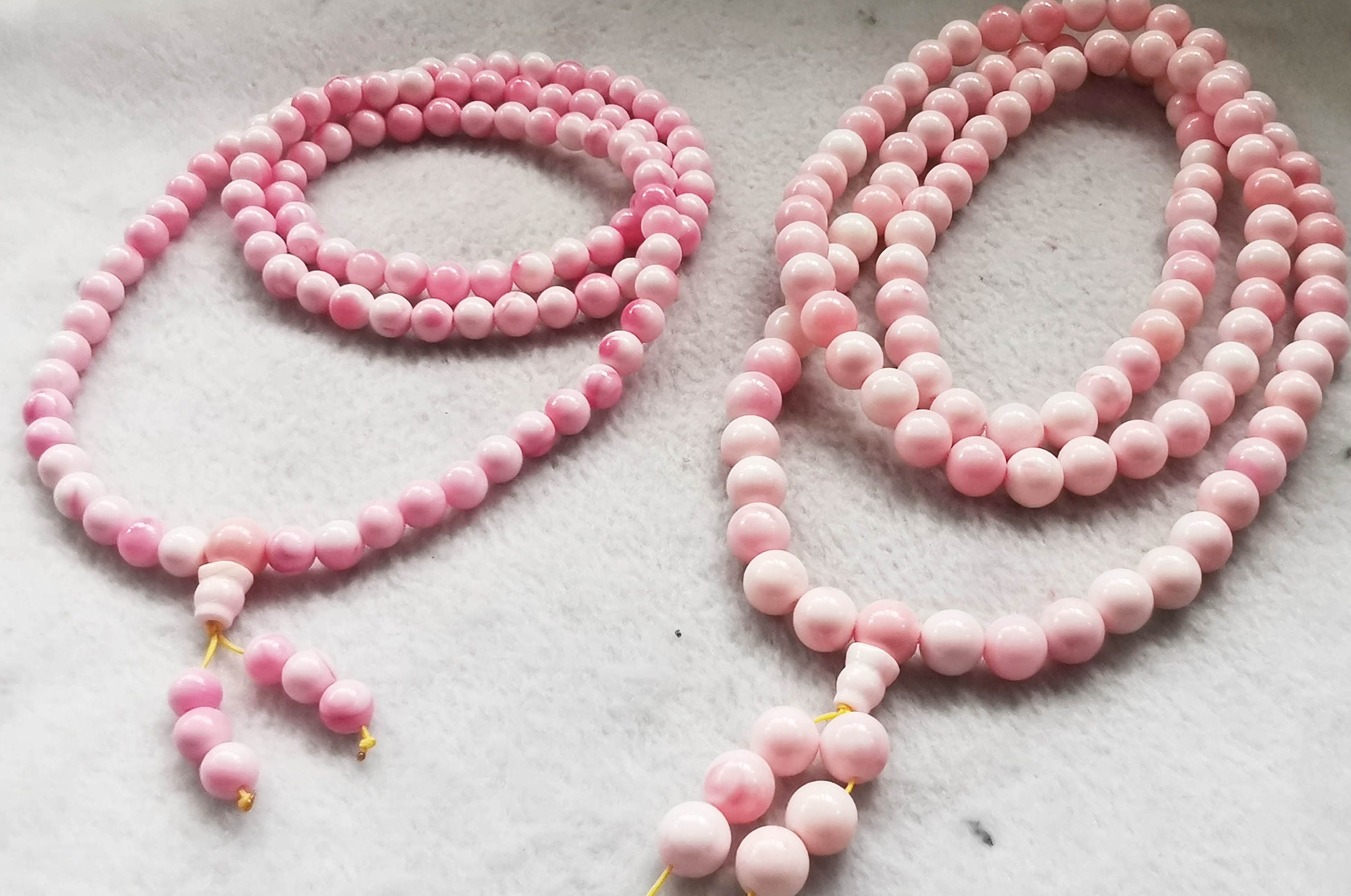 Long Natural Giant Clam Shell ,queen Conch Necklace 6mm 108PCS