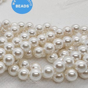 15.5inch Narual Sea Pearl 2-16mm Ball Round Pearl Beads,Round  Nacre Pearls Baroque Pearl Strands, Pearls Supplies, Wholesaler Pearls