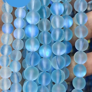 15.5inch Mystic Aura Quartz Titanium BI White Opalite Round Ball disco 6-12mm pink blue yellow white black purple Loose Beads DIY Craft