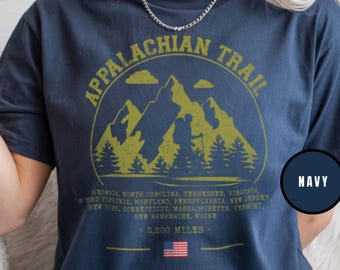 T-shirt Appalachian Trail bij Thru Hiker Cadeau Comfort Kleuren Wandelen Souvenir Bergpad Shirt Backpacken T-shirt Langeafstandswandelpad