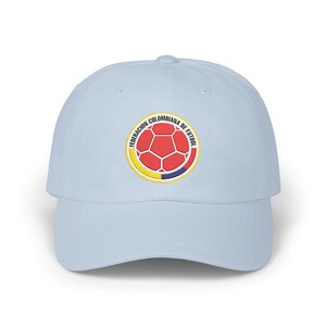 Gorra Colombia Selección Bordada Dad / Bandera de Colombia Copa Mundial Light Blue