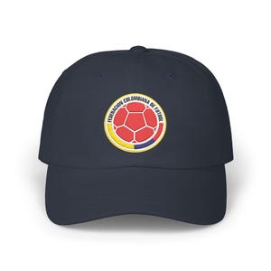 Gorra Colombia Selección Bordada Dad / Bandera de Colombia Copa Mundial Navy