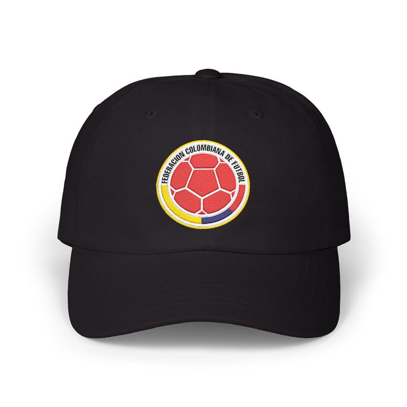 Gorra Colombia Selección Bordada Dad / Bandera de Colombia Copa Mundial Black