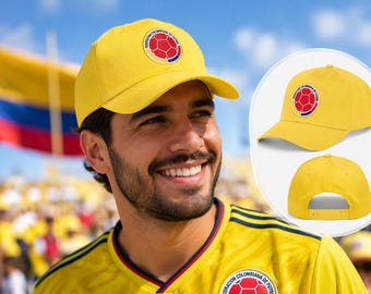 Gorra de aficionado al fútbol de Colombia, gorra snapback con el orgullo colombiano