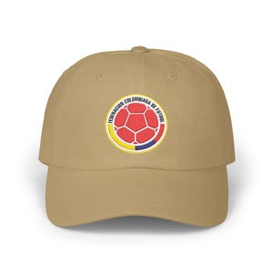 Gorra Colombia Selección Bordada Dad / Bandera de Colombia Copa Mundial Khaki