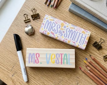 Borrador de pizarra blanca personalizado para profesores / Accesorio personalizado para pizarra blanca (Regalo para profesores)