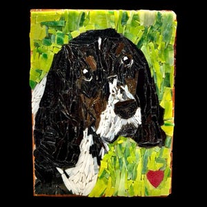 6X8 CUSTOM PET MOSAIC - made to order, handmade mosaic of your pet, pet portrait, mosaic art, custom portrait