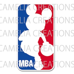 Souris Basketball Association MBA Mickey Logo SVG *Télécharger*