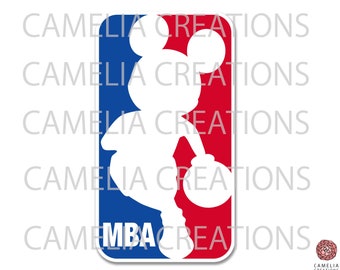 Mouse Basketball Association MBA Mickey Logo SVG *Download*