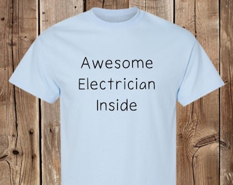 Grappige elektricien T shirt verjaardagscadeau voor papa, humoristische vaders dag shirt cadeau voor grappige papa, elektricien s met kinderen ideaal shirt cadeau