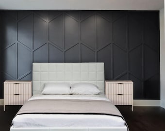 Pre-cut MDF accent wall panels kit, Ready to install, Accent wall panels, modern accent wall, geometric accent wall design, DIY wall molding