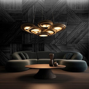 Modern geometric 3D accent wall panels, 3D Wall Art design, Abstract Wall Panels, Acoustic Wall Art Panels, Fireplace accent wall panels,MDF