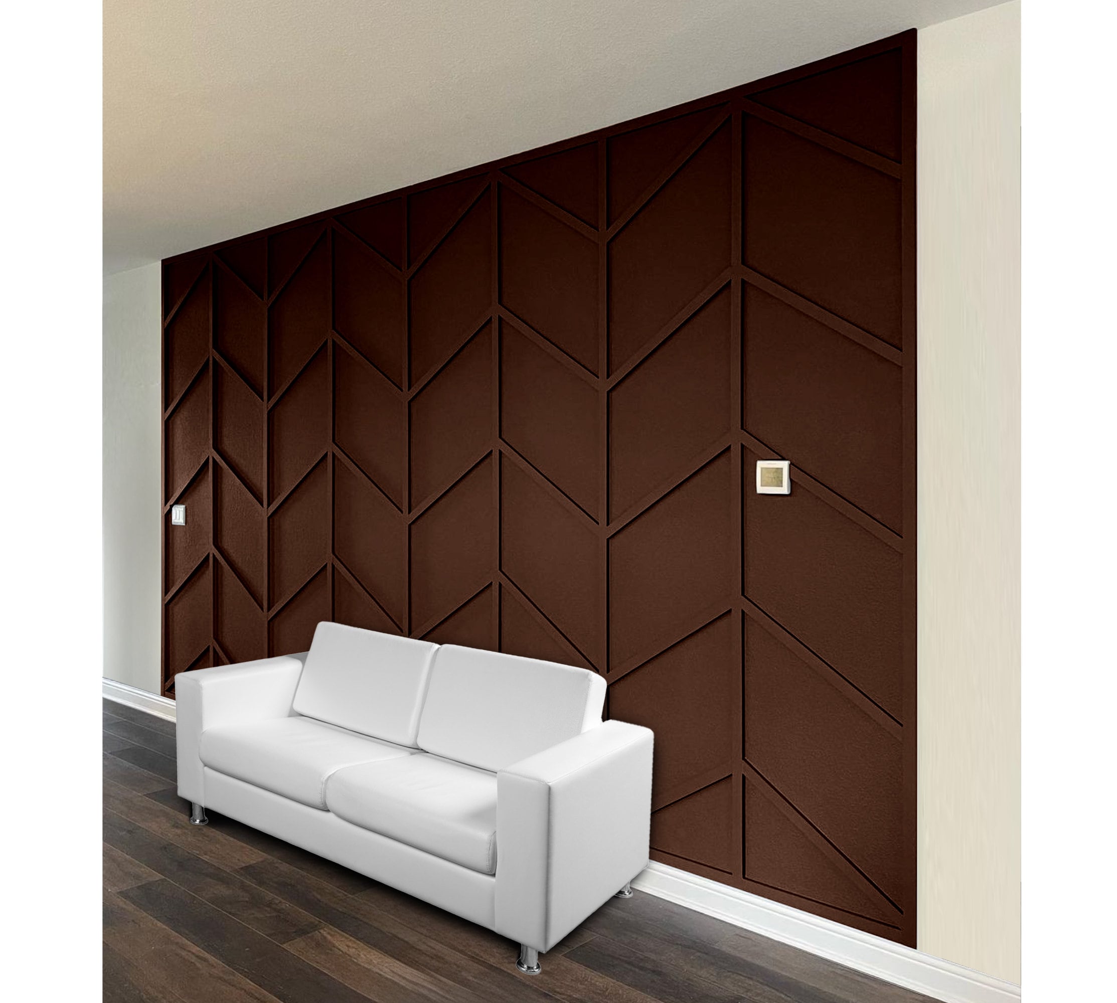 Geometric Accent Wall Design, Pre-cut MDF Accent Wall Panels Kit, Ready ...