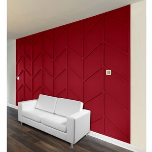 DIY MDF accent wall panels kit, Ready to install, Pre-cut Accent wall panels, modern accent wall, geometric accent wall design, wall molding