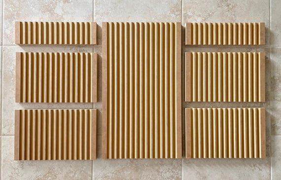 Custom Fluted Cabinet Doors & Drawer Fronts, Modern 3D Kitchen design, Vanity Accent Cabinet Doors, replacement fluted cabinet doors, fronts