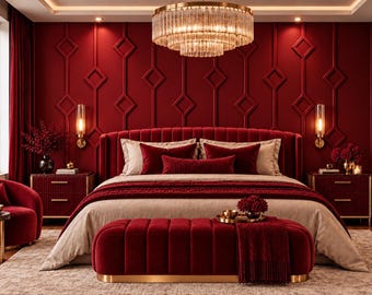 Luxury Geometric Diamond Wall Molding Kit – Pre-Cut MDF Bedroom Accent Wall Panels, Elegant 3D Wall Trim, DIY Designer Feature  Accent Wall