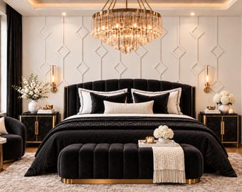 Luxury Diamond Wall Panel Kit – Geometric Bedroom Accent Wall, Pre-Cut MDF Wall Molding, 3D Accent Wall Panels, DIY Ready-to-Install Design
