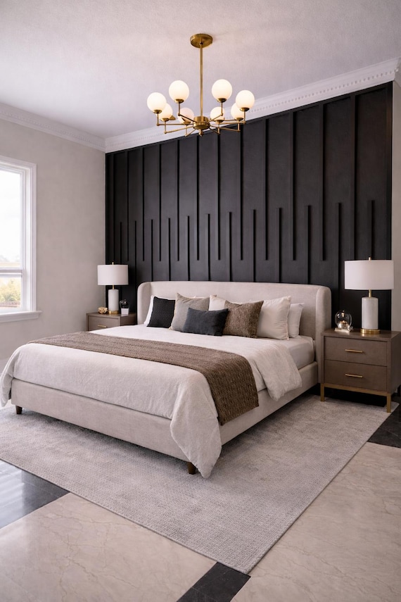 DIY Accent wall panels, Pre-cut MDF slat wall panels, 3D Accent wall decor, Modern Accent wall kit,wall molding, wall trim, Ready to install